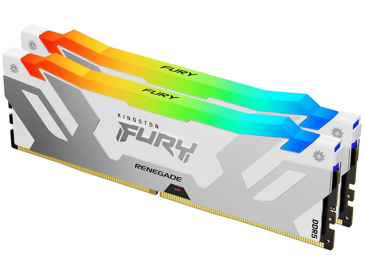 Kingston Technology FURY 32GB 6400MT/s DDR5 CL32 DIMM (2er-Kit) Renegade RGB White XMP