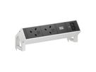 BACHMANN DESK2 2xUK 1xUSB C/C 45W, L=0,2m RAL9010