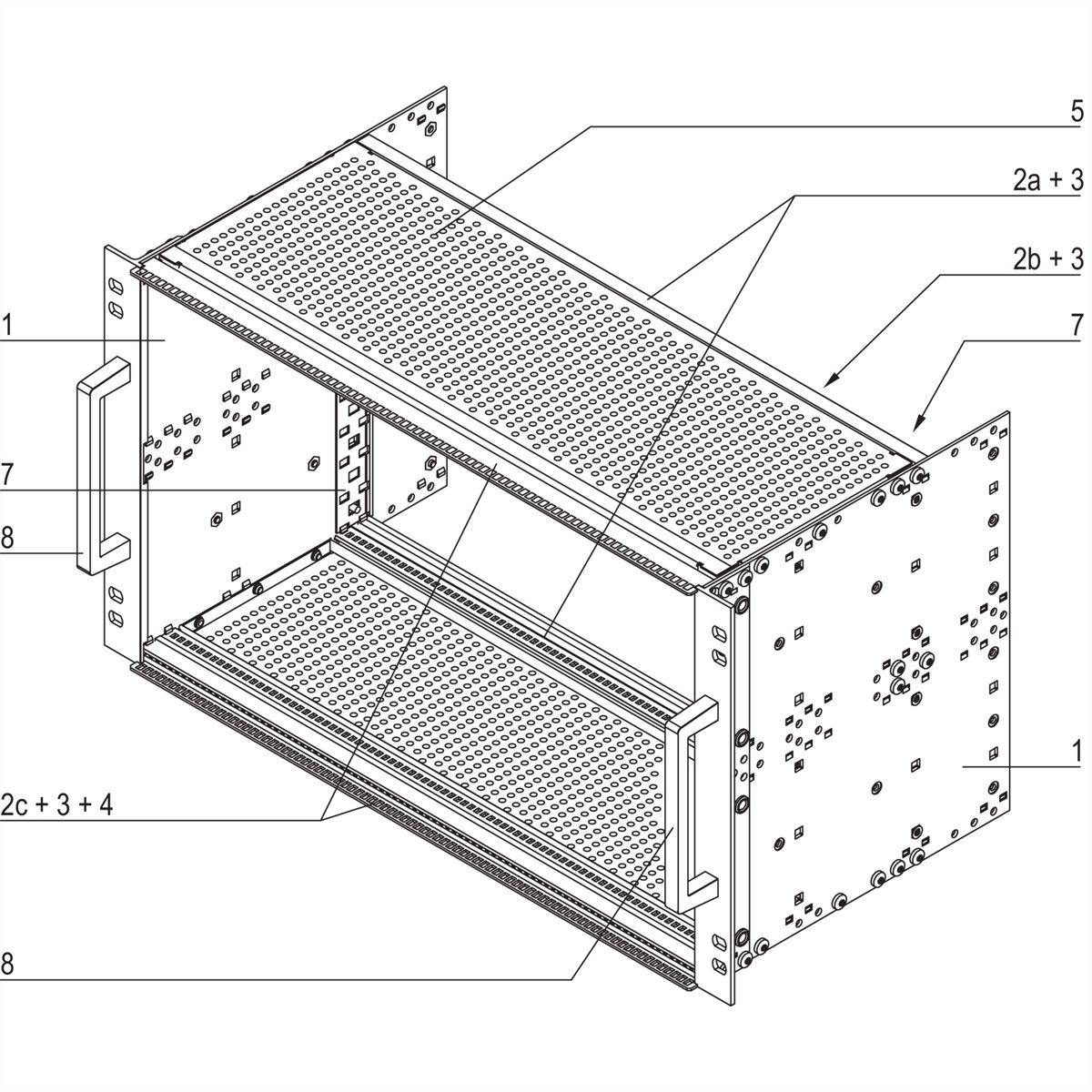 SCHROFF Bausatz, EN 50155, geschirmt, für CompactPCI Anwendungen - BGTR PRO IEEE 6HE 84TE 235T