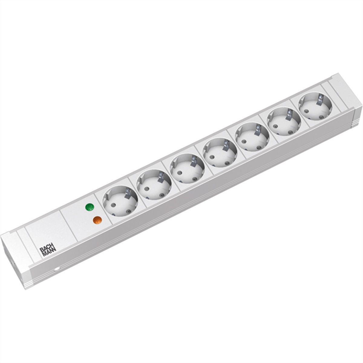 BACHMANN 19" 1,5HE 7xCEE7/3 ws 1xSPD Strom 2,0m CEE7/7