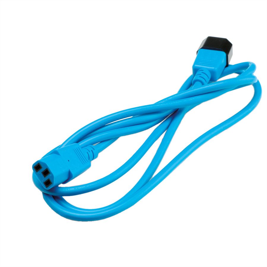 ROLINE Apparate-Verbindungskabel, IEC 320 C14 - C13, blau, 0,8 m