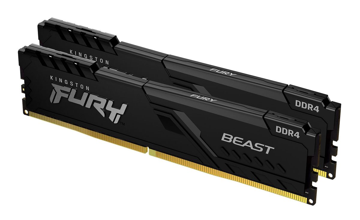 Kingston Technology FURY 32GB 3200MT/s DDR4 CL16 DIMM (2er-Kit) 1Gx8 Beast Black
