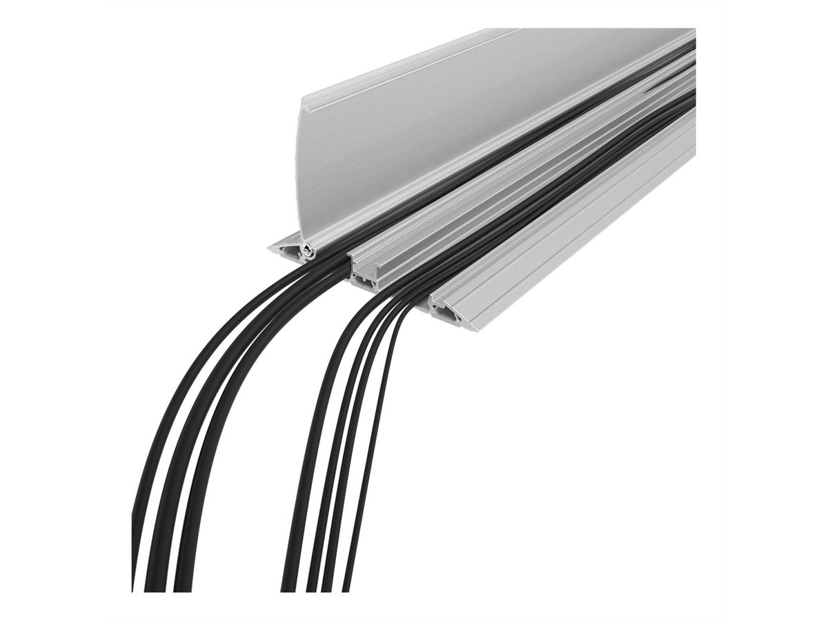 DATAFLEX Addit Kabelschutz, gerade 412, silberfarben, 90 cm