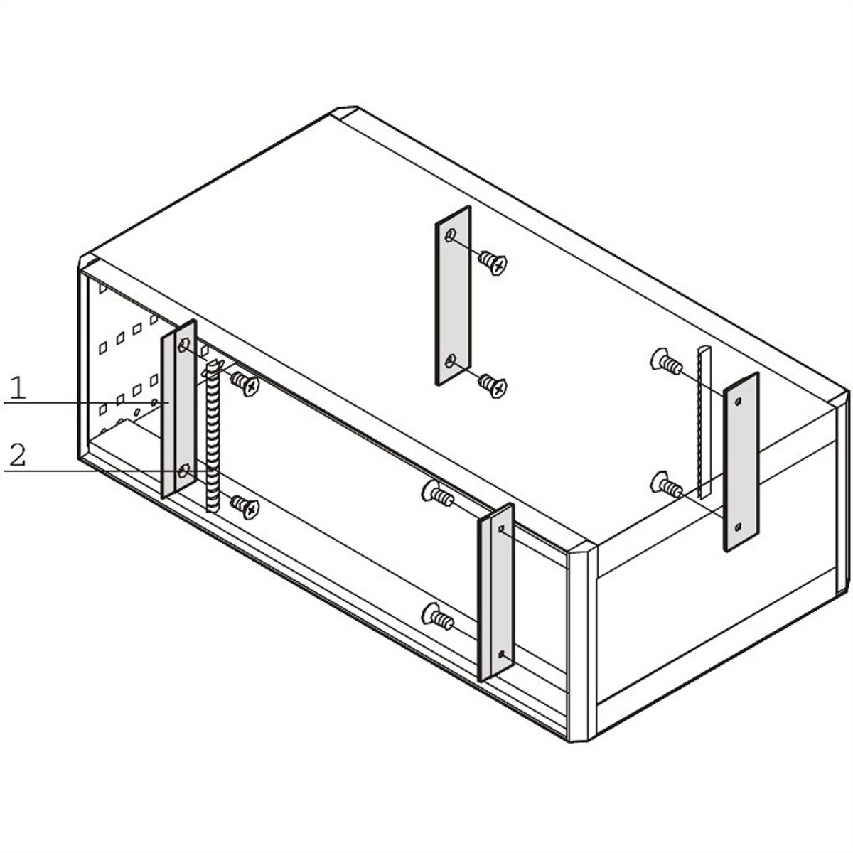 SCHROFF EMV-Dichtung Frontplatte / Rückwand - Seitenwand - EMC-TRAEGERLEISTE 2HE FPL-SW