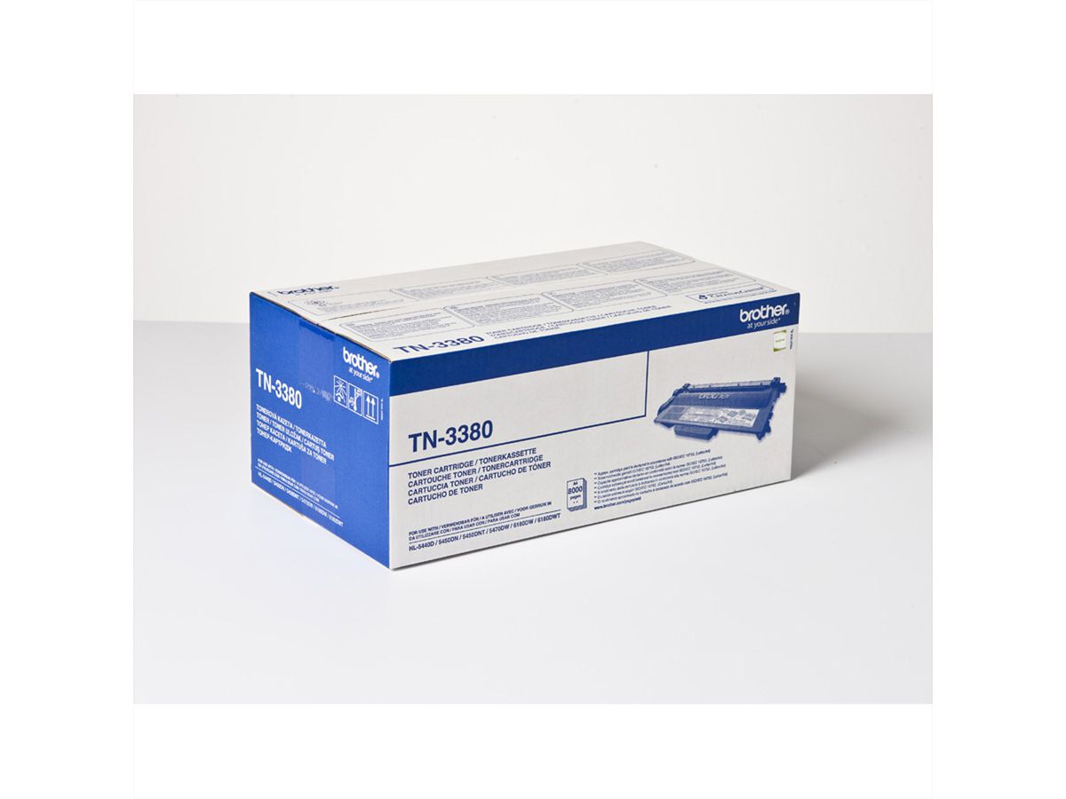 TN3380, BROTHER Toner schwarz für ca. 8.000 Seiten für HL-5440D, HL-5350DN, HL-5450DN, HL-61800DW