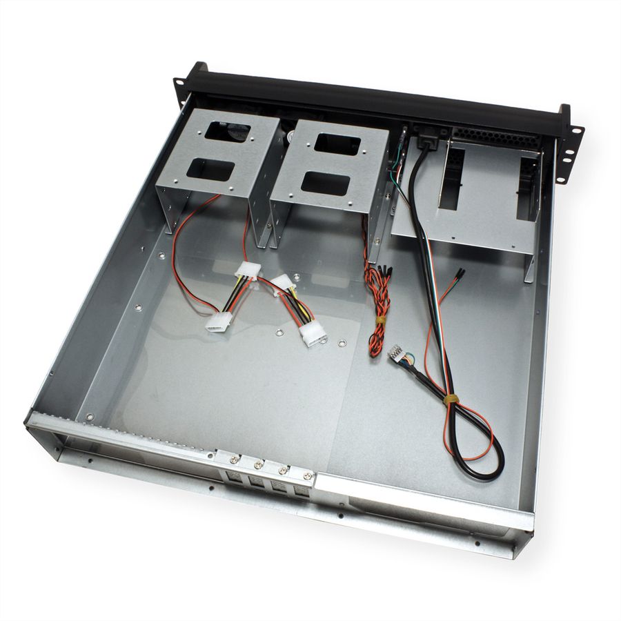 19" Servergehäuse 2U-2098-SK, 2HE, kurz, schwarz