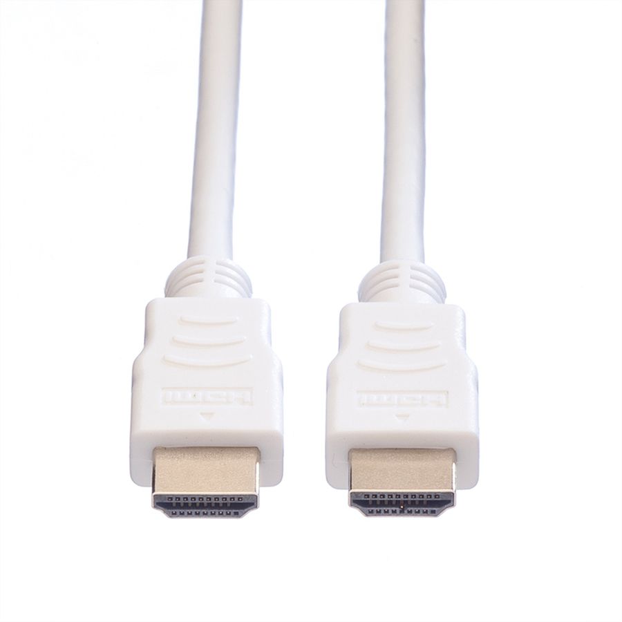 VALUE HDMI High Speed Kabel mit Ethernet, weiß, 1 m