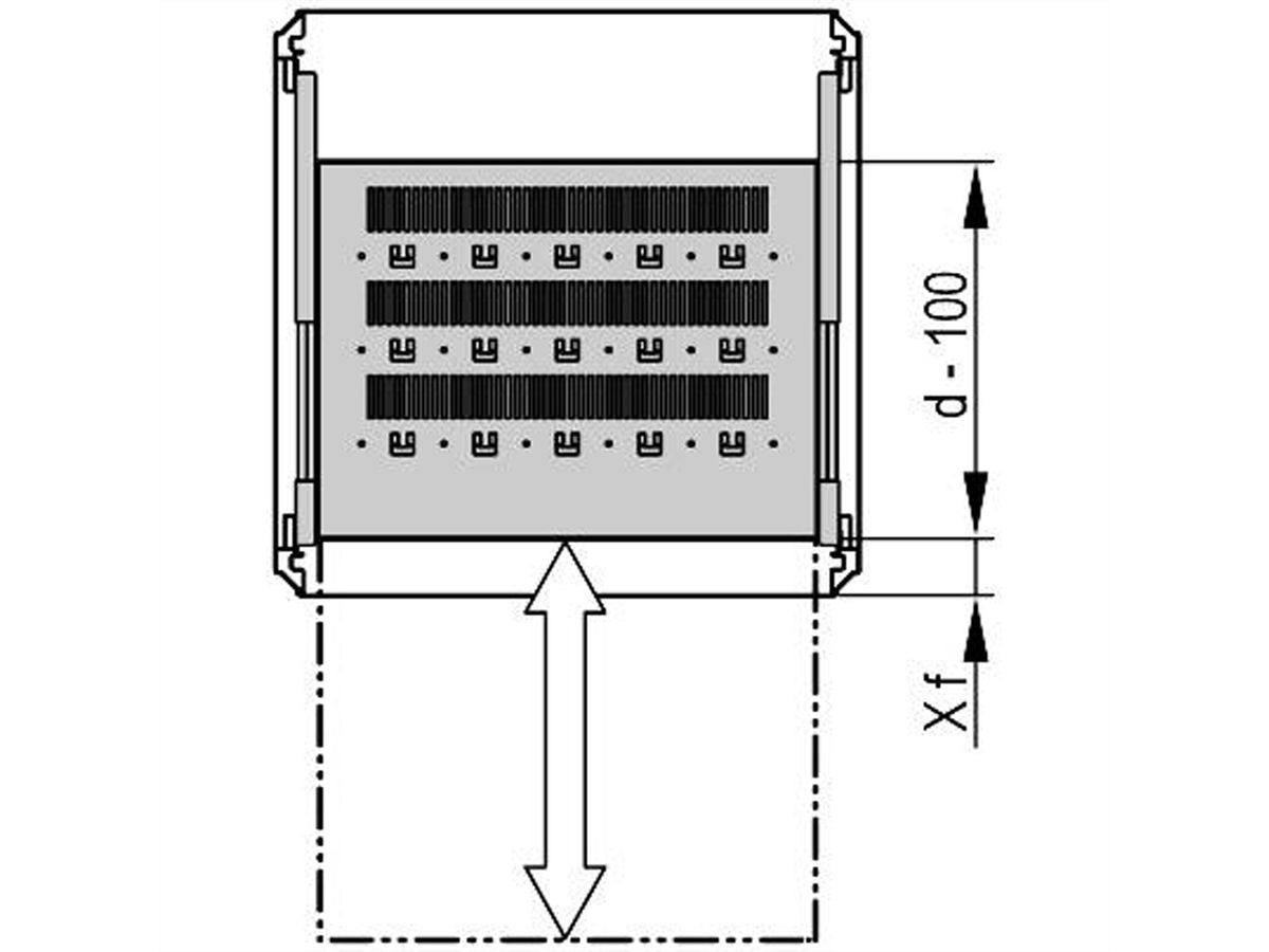 SCHROFF Gestellfachboden ausziehbar - GESTELL AUSZ.FACH. 800B 700T