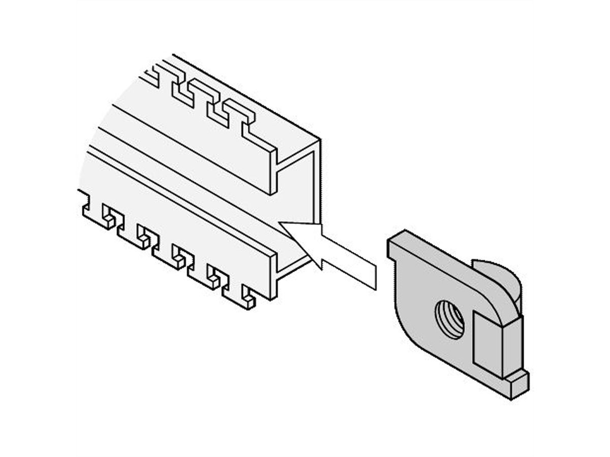 SCHROFF Schiebemutter für C-Profilschiene - NTS SCHIEBEMUTTER M6 10STK