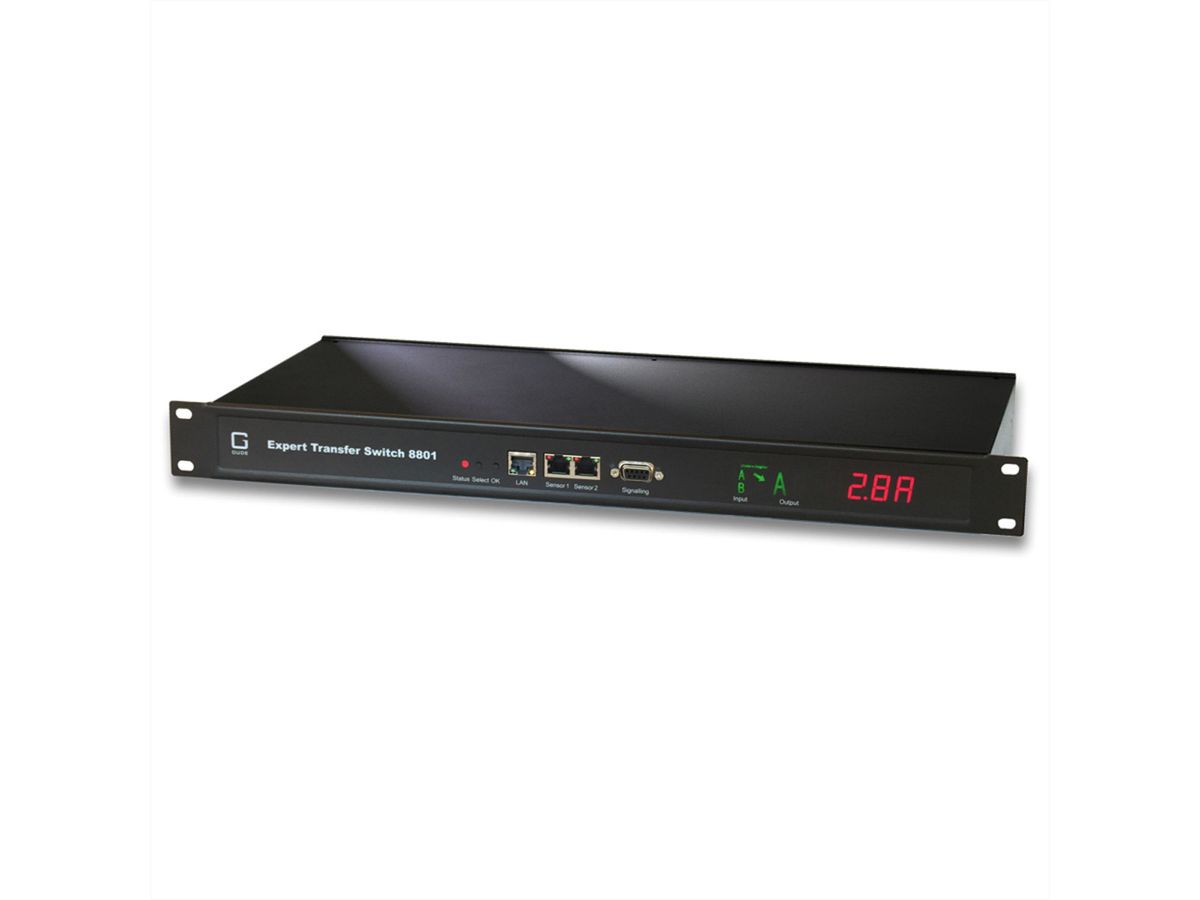 GUDE 8801-3 Expert Transfer Switch 16A  1x IEC C19, 6x IEC C13 (4xFuse), Netzwerk