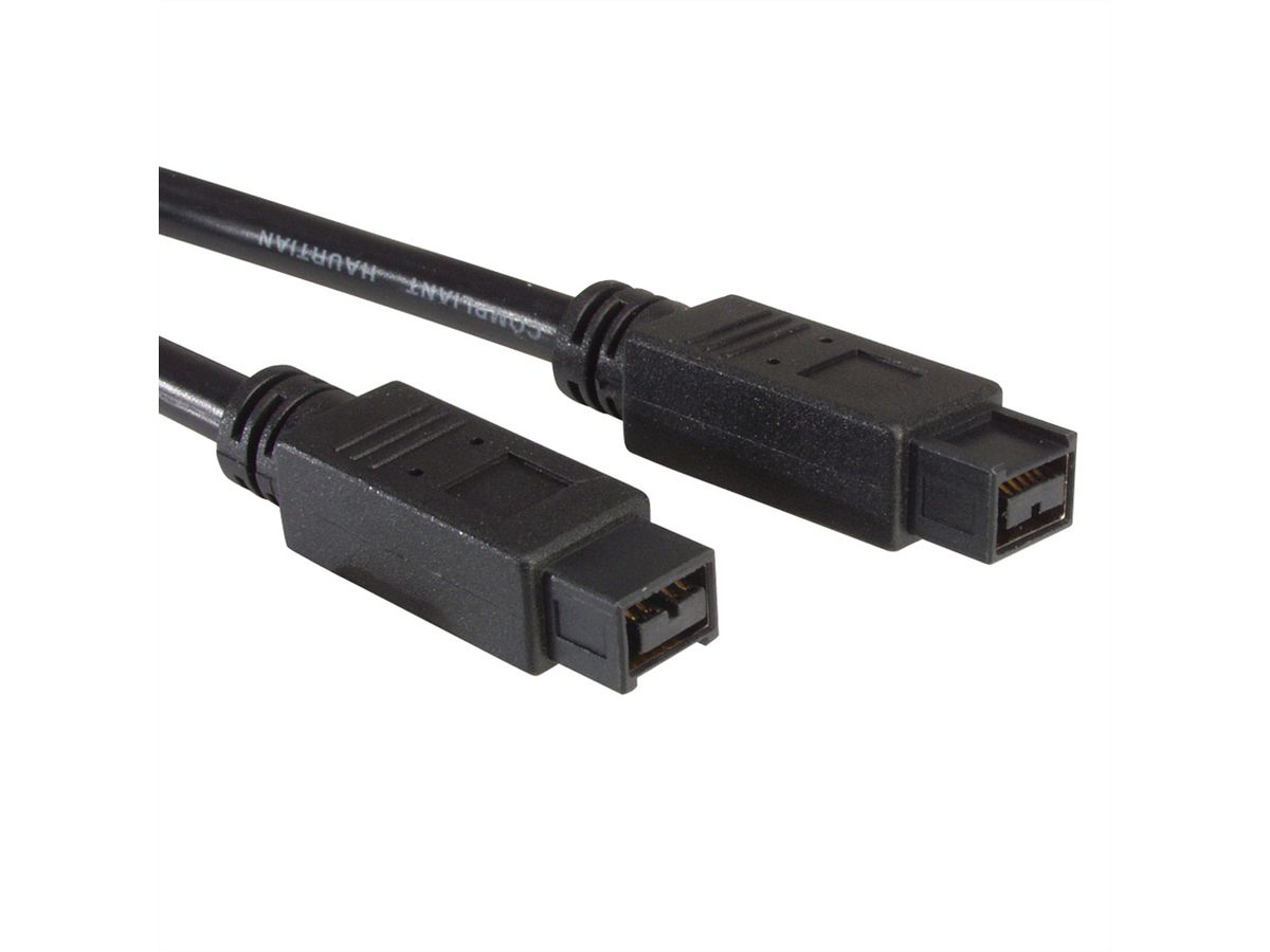 ROLINE IEEE 1394b Kabel, 9/9polig, schwarz, 1,8 m