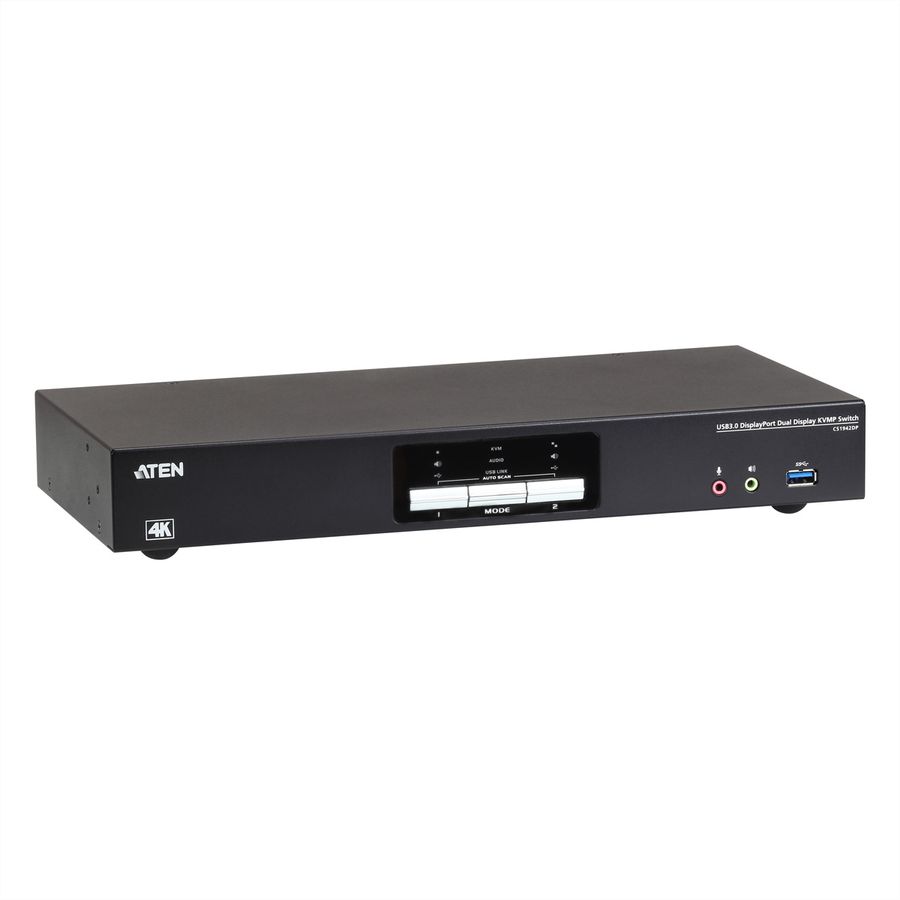 ATEN CS1942DP 2-Port USB 3.0 4K DP KVM, DUAL View