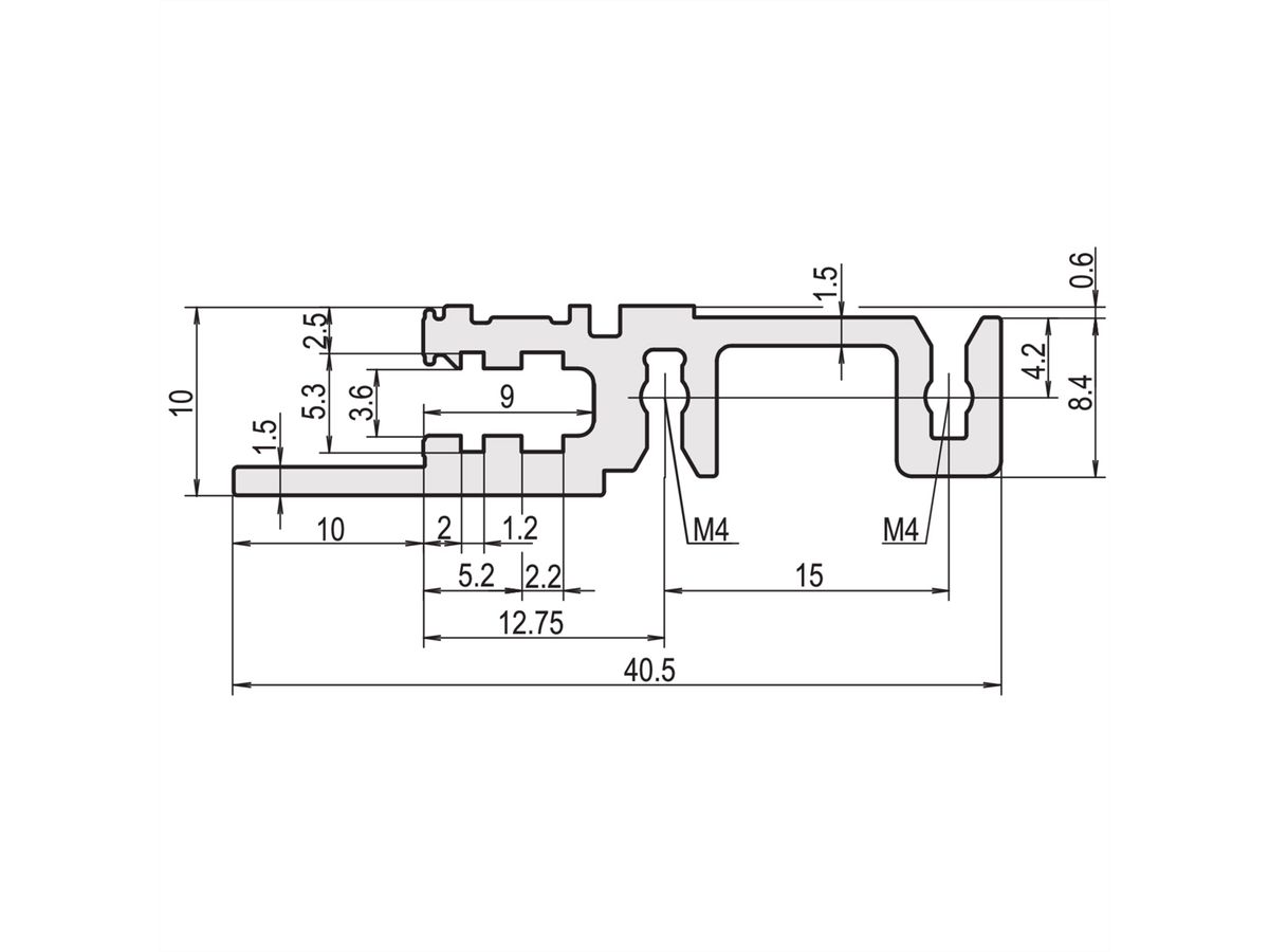 SCHROFF Typ H-LD stabil, langes Dach - MODULSCH. VORNE 42TE H LD