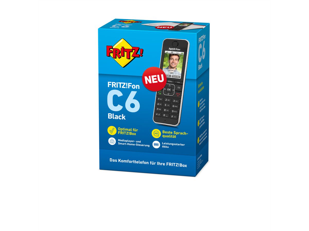 AVM FRITZ!Fon C6 DECT Black Edition - SECOMP Electronic Components GmbH | DECT-Telefone