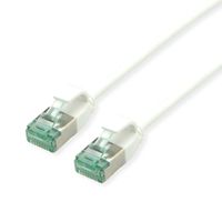 ROLINE RM U/FTP DataCenter Patchkabel Cat.6A (Class EA), slim, weiß, 0,15 m