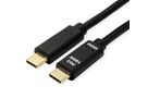 VALUE USB 2.0 Kabel, C-C, ST/ST, 100W, schwarz, 2 m