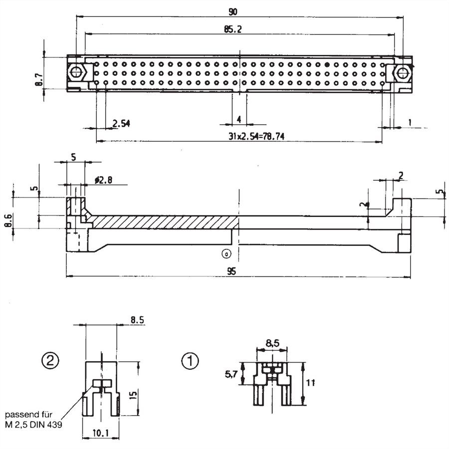 SCHROFF Verreigelungshebel - VERR.-AUSW.-HEBEL SW (C96)