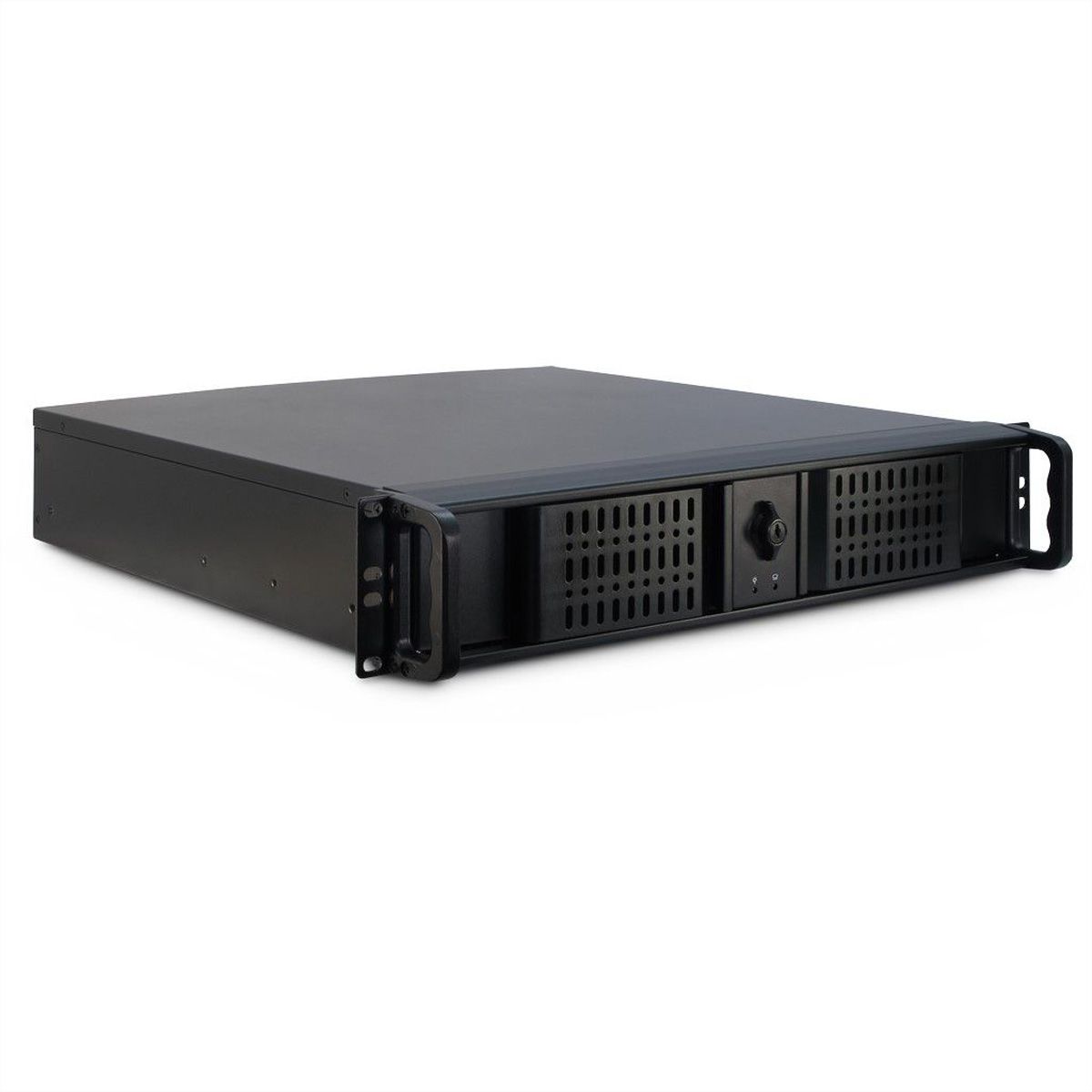 19" Servergehäuse 2U-2098-SK, 2HE, kurz, schwarz