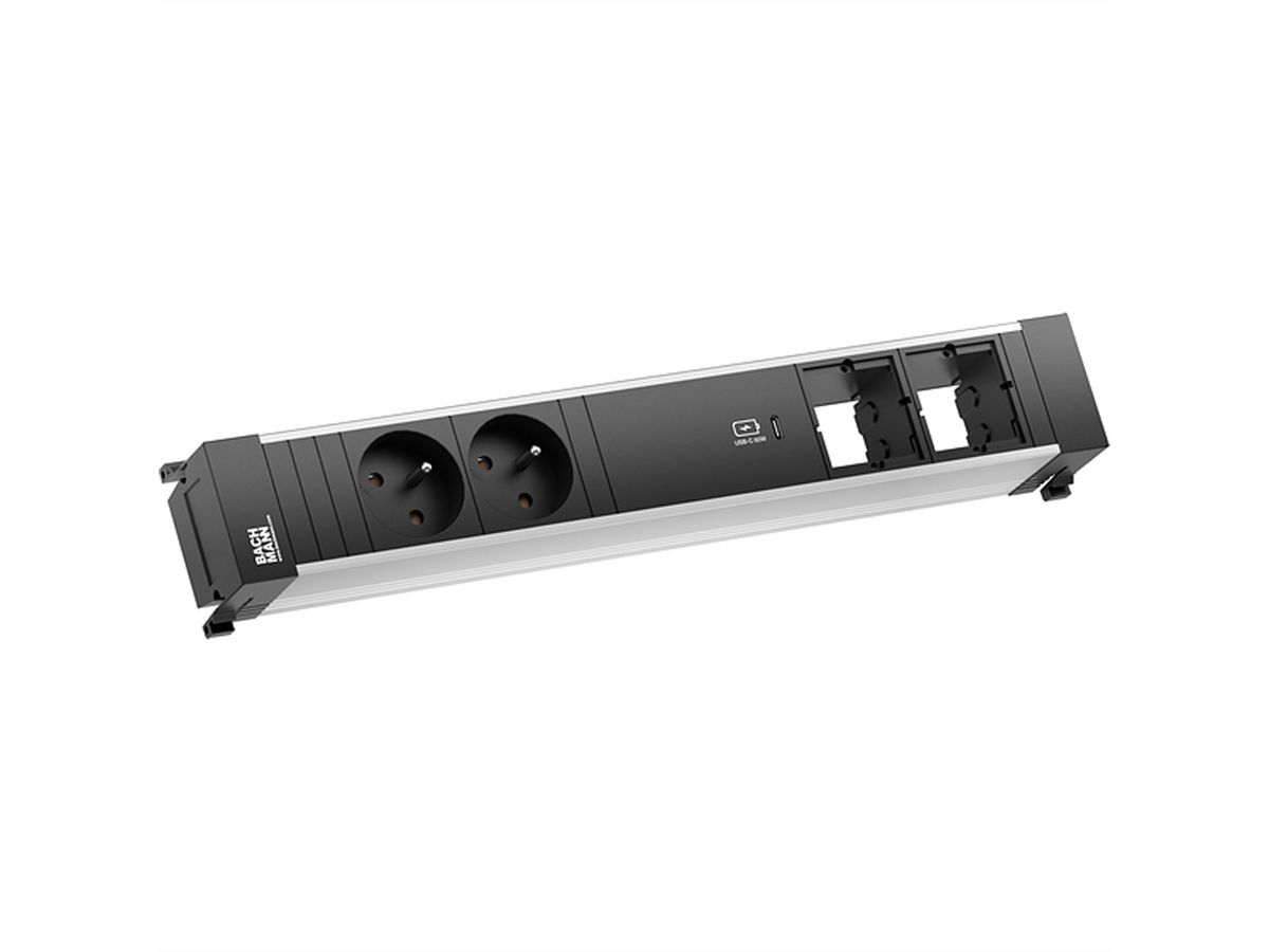 BACHMANN POWER FRAME L 2xUTE 1xUSB C 60W 2xCM 0,2m GST18