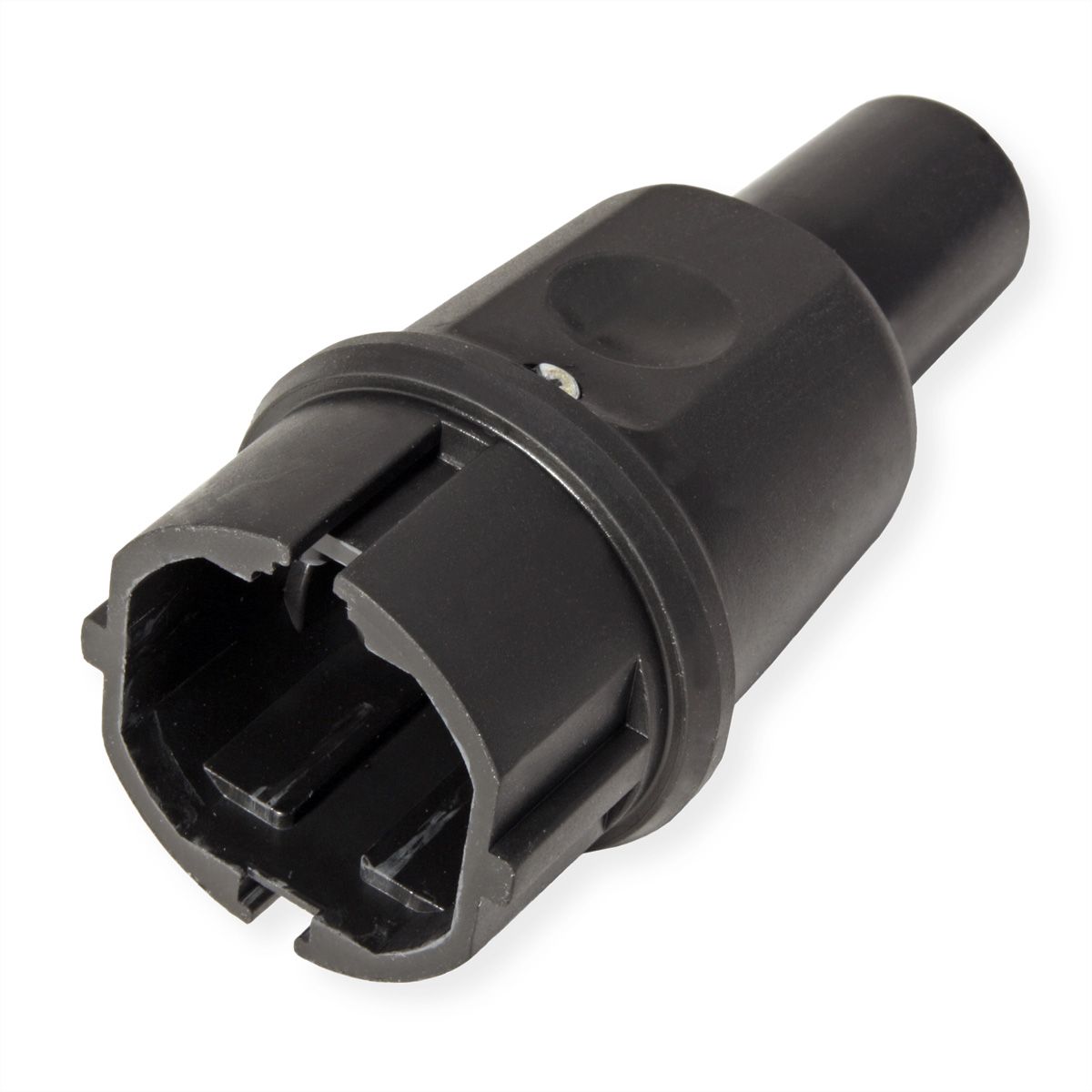 BACHMANN Vollgummi Stecker, deutsch-franz. System, IP44, schwarz