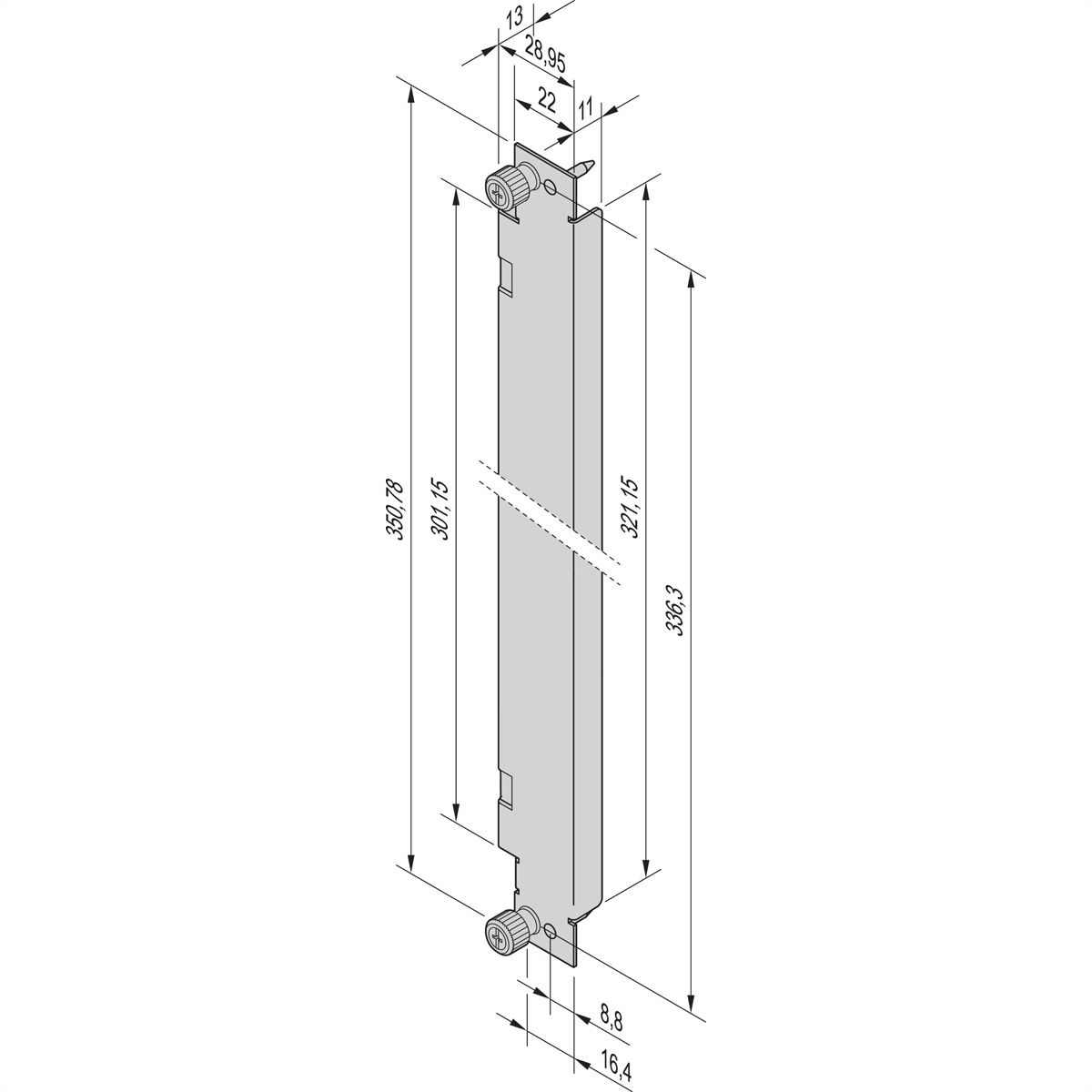 SCHROFF AdvancedTCA-Frontplatten - FRONTPL.8HE 6TE VA PS ATCA