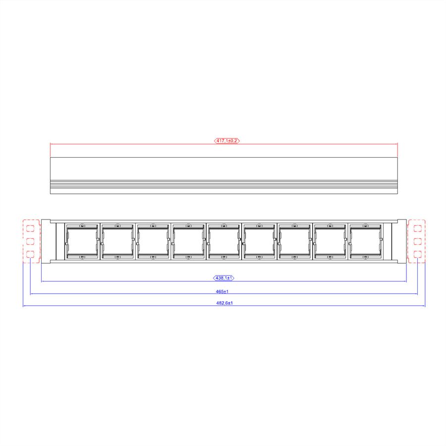 BACHMANN UNIVERSAL 9x ABD, für Montage von 9 Custom Modulen