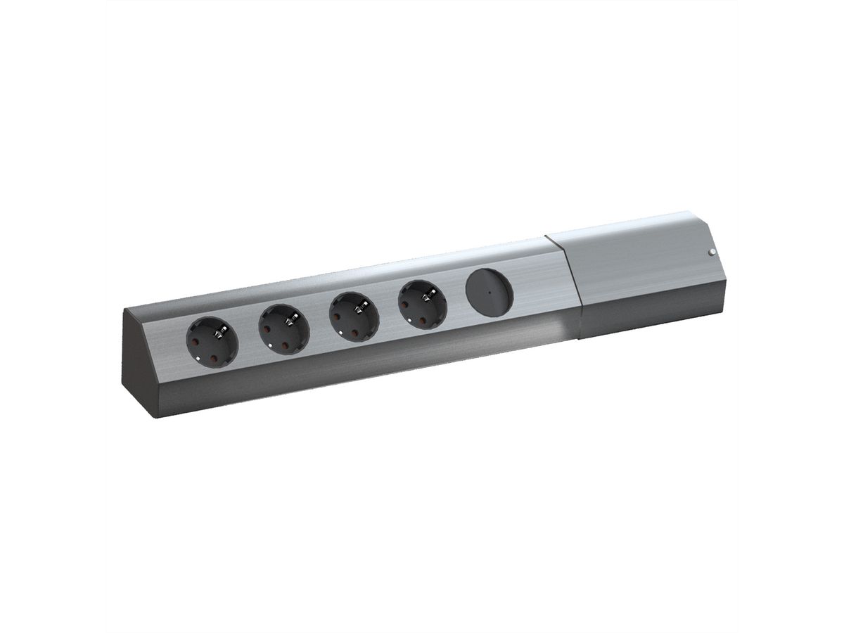 BACHMANN CASIA 4x Schutzkontakt, Schalter, Edelstahl - SECOMP 