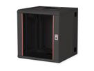 ROLINE 19-Zoll Wandgehäuse Pro 12 HE, 600x600 BxT zweiteilig schwenkbar schwarz