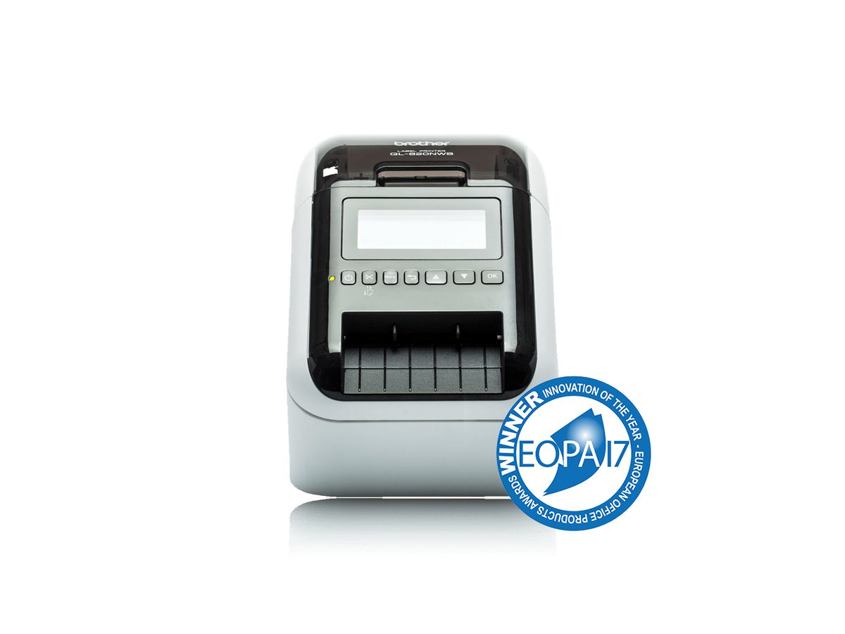 Brother QL-820NWBVMXX1 Etikettendrucker Direkt Wärme Farbe 300 x 600 DPI 176 mm/sek Verkabelt & Kabellos Ethernet/LAN DK WLAN Bluetooth