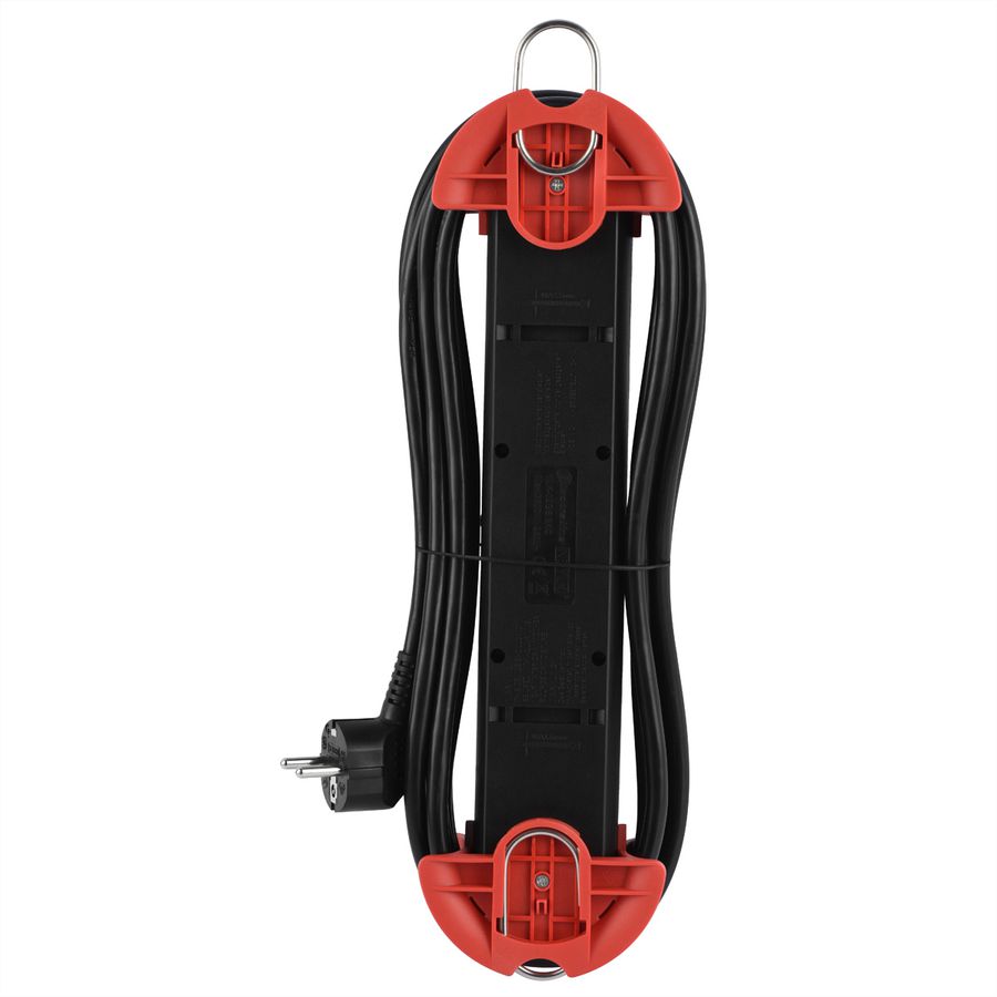BACHMANN HOOK Indoor 5x Schutzkontakt, Kunststoff, mit Schalter, 5 m