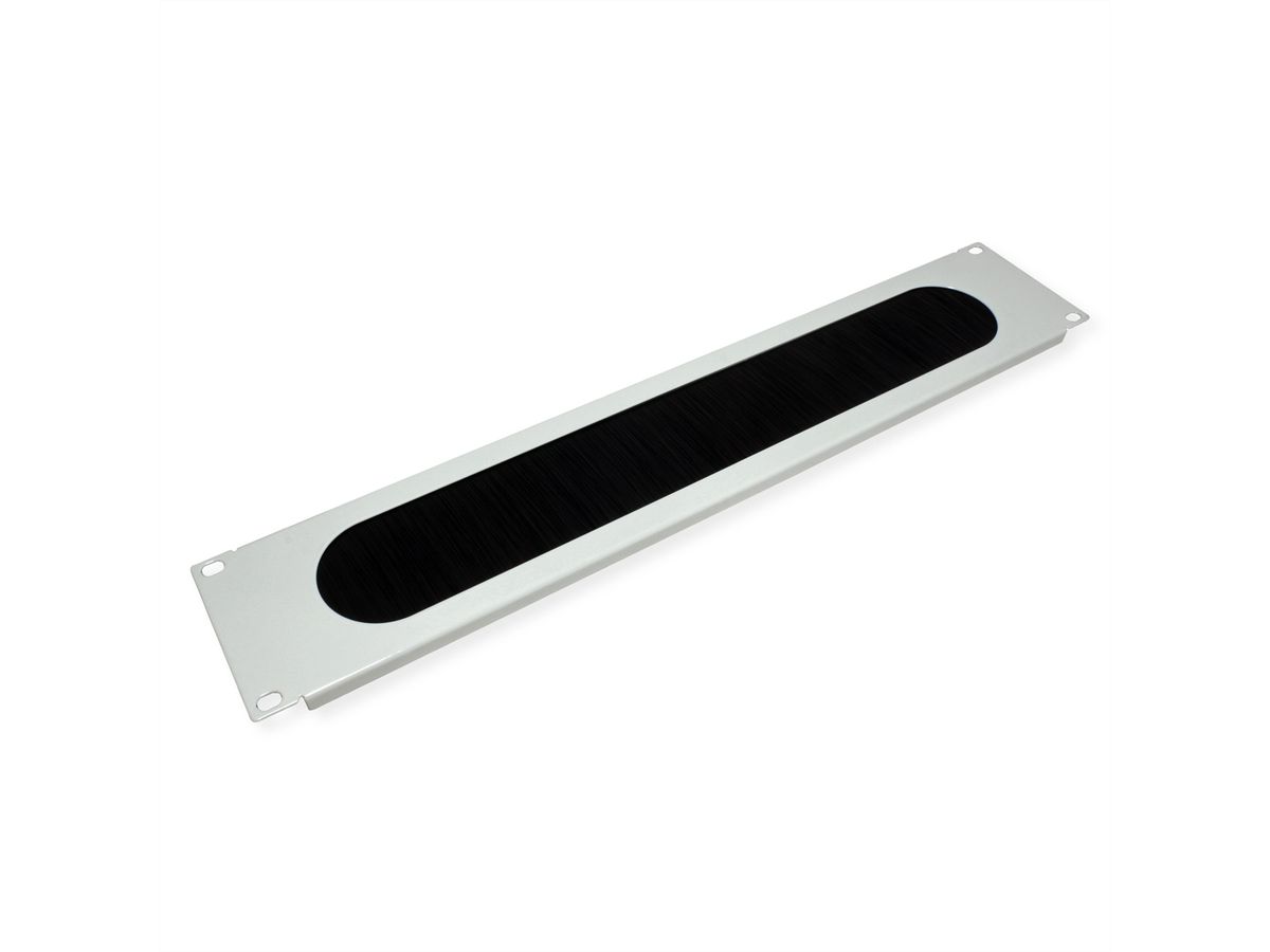 VALUE 19"-Kabeldurchführung 2 HE mit Bürstendichtung, grau
