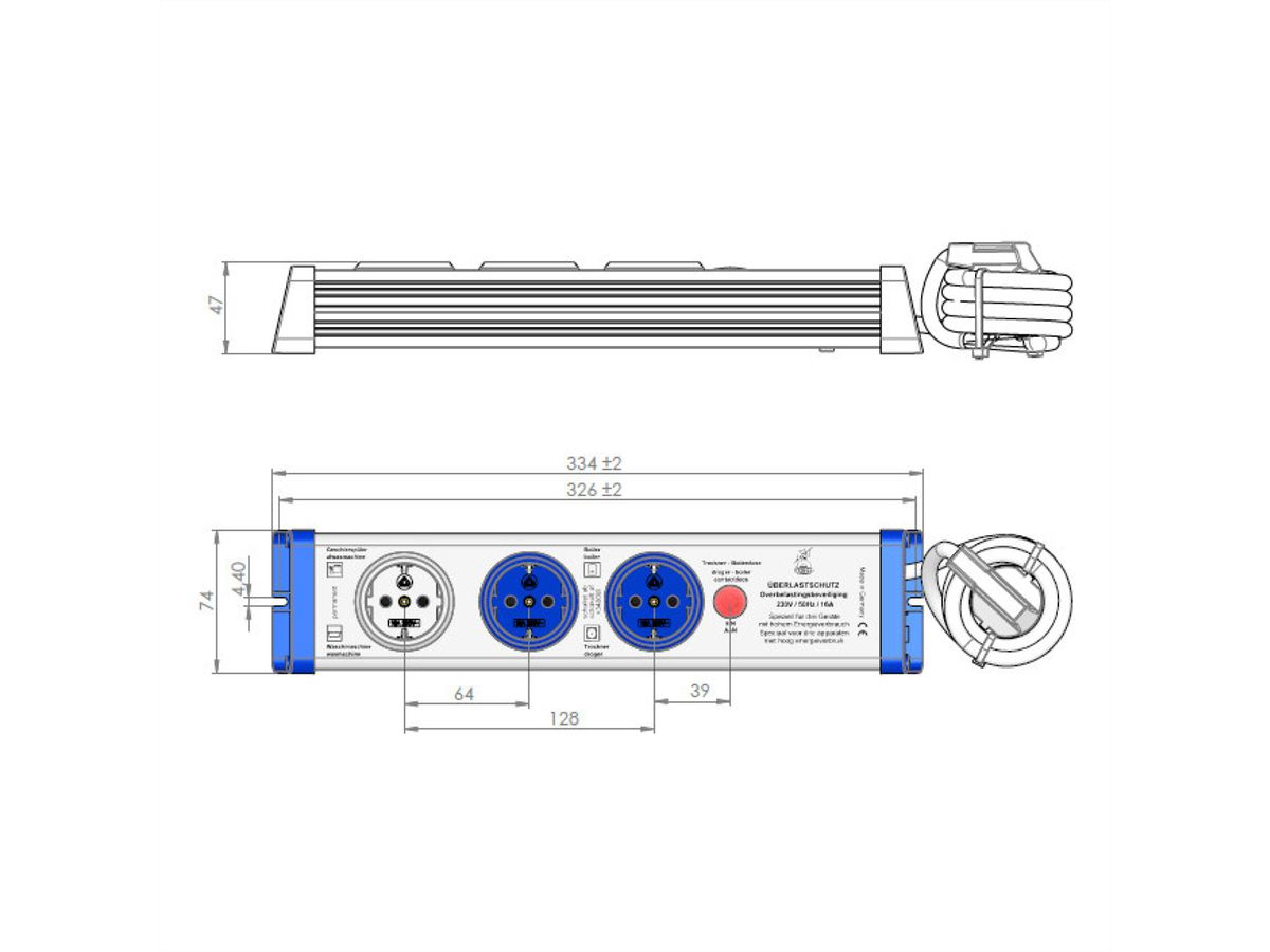 BACHMANN Überlastschutz PDU 3fach Serie 8110