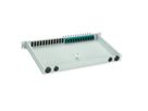 TELEGÄRTNER BASIS eco LWL-Panel mit Kupplungen, 12x SC Duplex, türkis, OM3