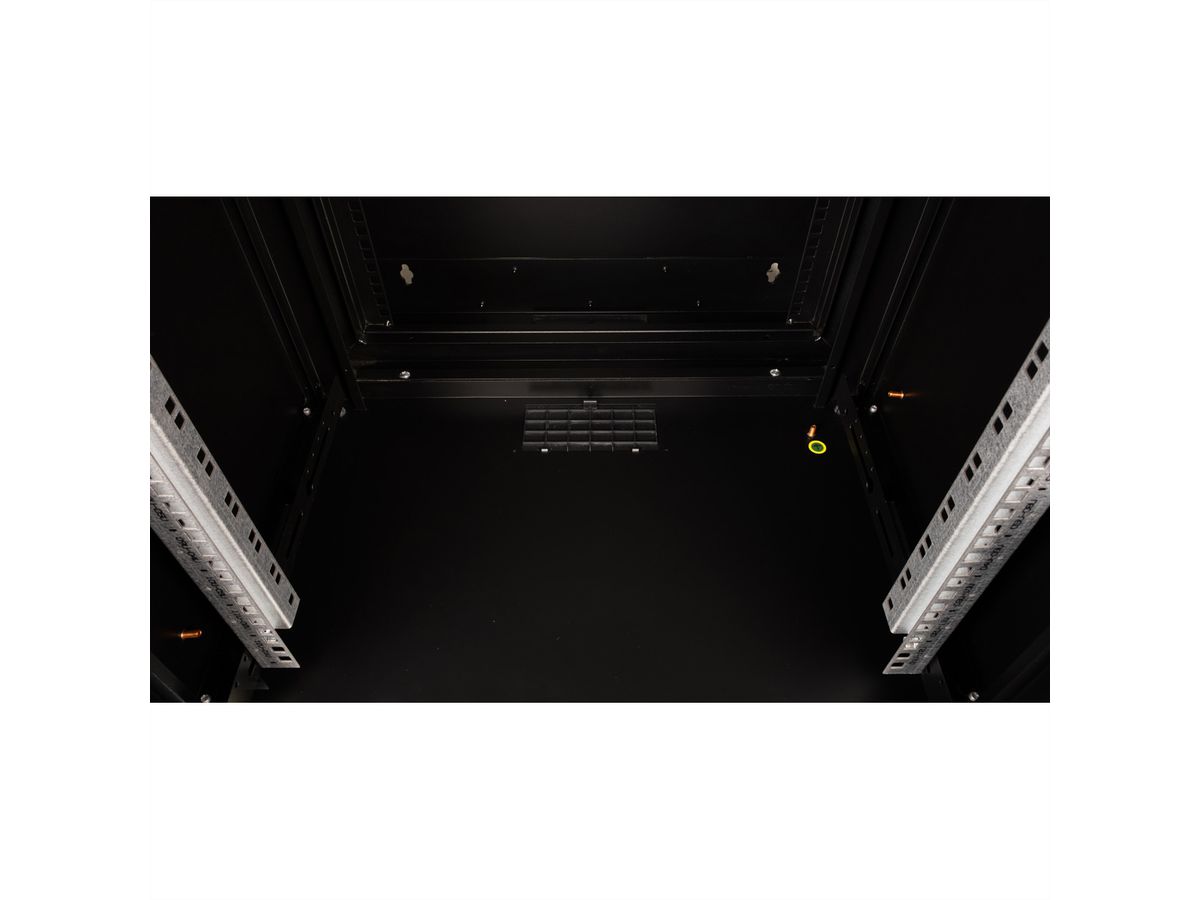 ROLINE 19-Zoll Wandgehäuse Pro 12 HE, 600x600 BxT zweiteilig schwenkbar schwarz