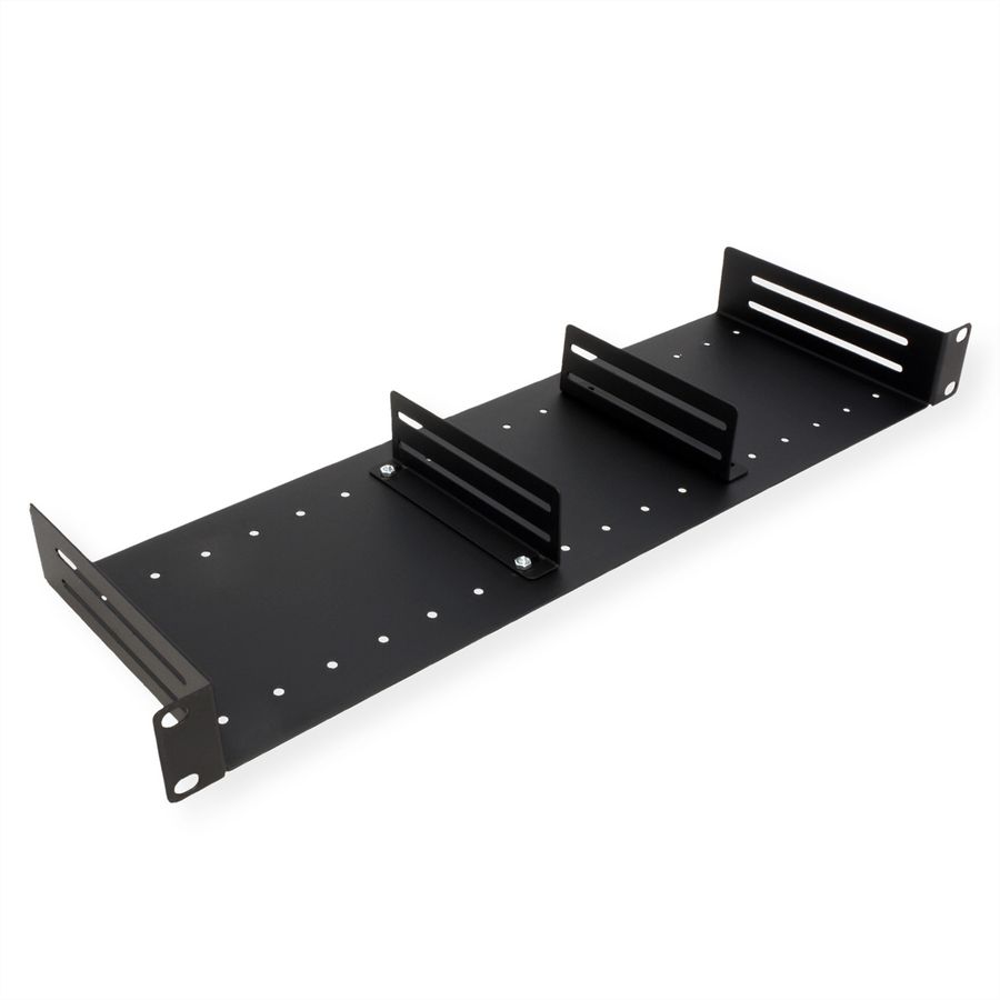 VALUE 19-Zoll-Fachboden mit 2 verstellbaren Teilern, 1 HE, schwarz