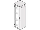 SCHROFF Glastür IP 20, 1-Punkt-Verriegelung - TUER 1200H 600B GLAS RAL7021