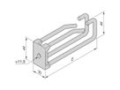 SCHROFF Doppel-Stahlkabelöse - DOP.KABELOESEN SET(110MM)5ST