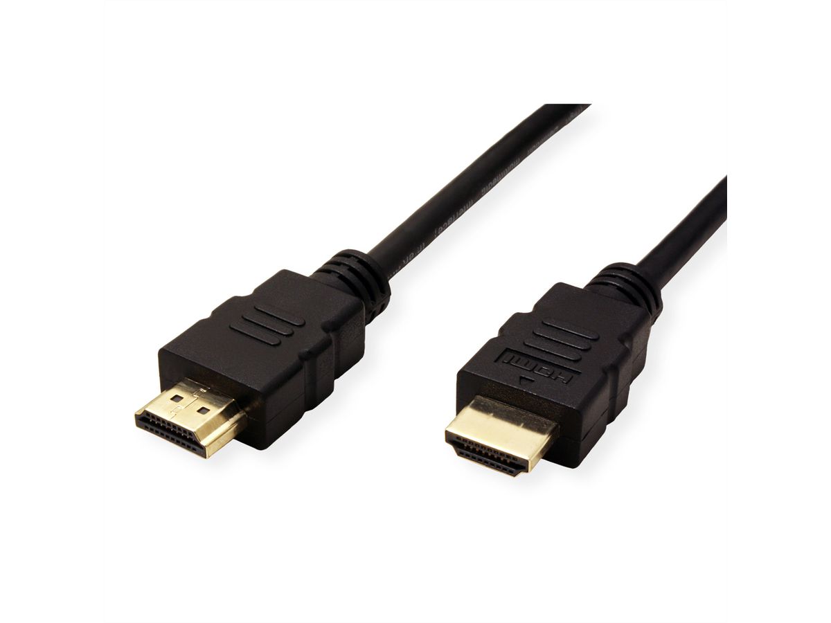 ROLINE HDMI High Speed Kabel mit Ethernet, TPE, schwarz, 5 m