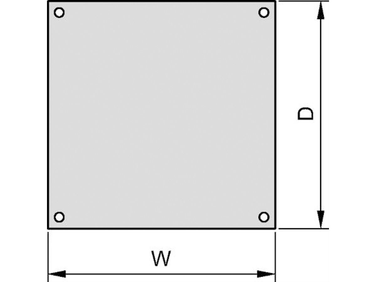 SCHROFF Dach, einliegend, RAL 7030 - DACH, EINLIEG.600B 800T 7021