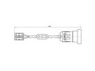 BACHMANN Baustellenfassung E27, H03VV-F 2x0,75mm Steckklemmen, weiß, 0,2 m