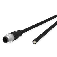 METZ CONNECT Sensor-/Aktorltg., M12-ST A-kodiert, gerade-freies Ende, ungeschirmt, 8polig, PUR, schwarz, 2 m