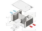 SCHROFF Einschubsystem mit 64 bit CompactPCI-, PSB-, H.110-Busplatine, 6 HE horizontal eingebaut mit Rear I/O für 19"-Netzgerät - BGTR CPCI 2.16 4HE 2/6 SLOT