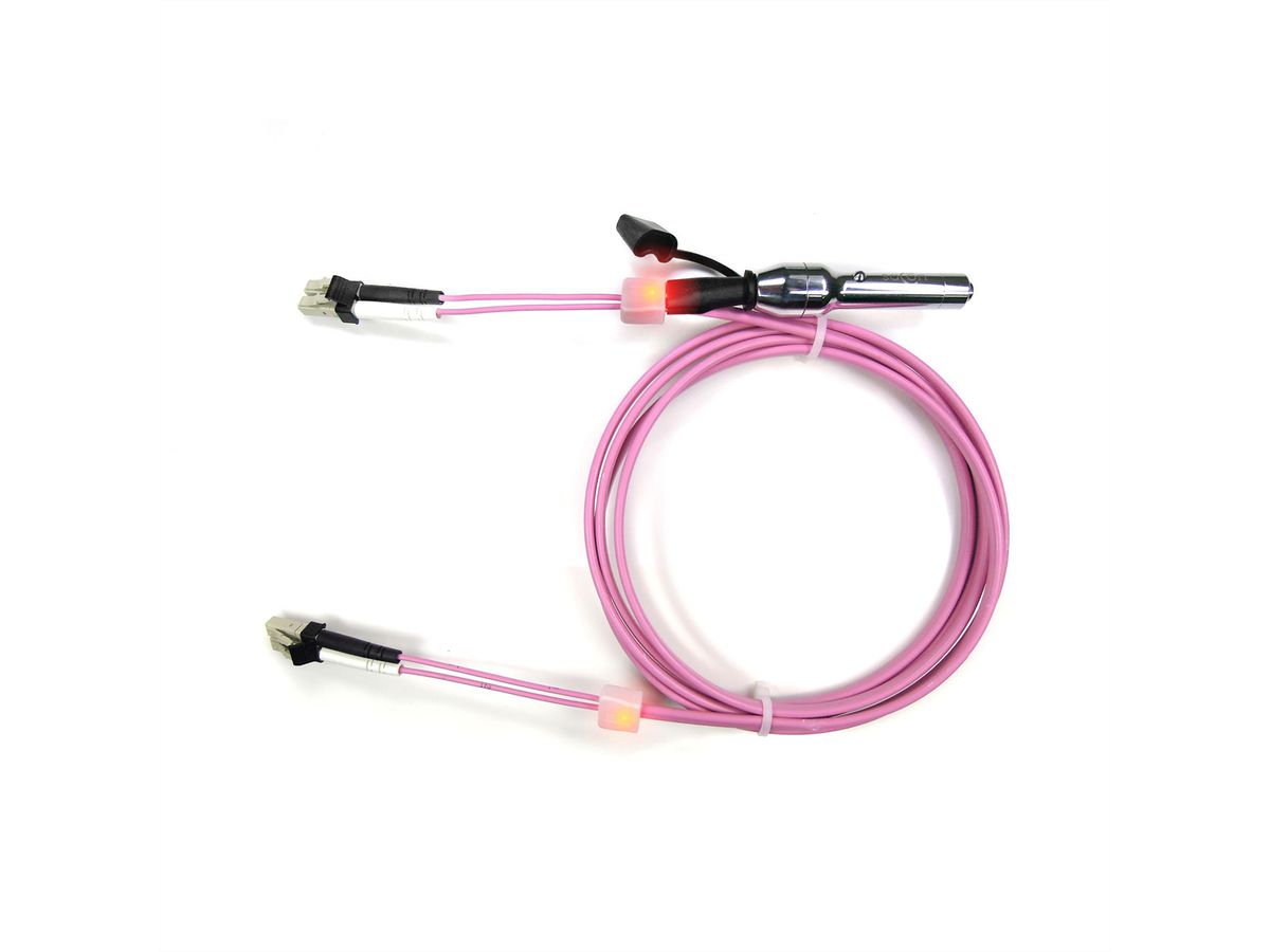 EasyLan LWL-LED-Patchkabel duplex 50/125µm OM4, LC/LC, violett, 3 m