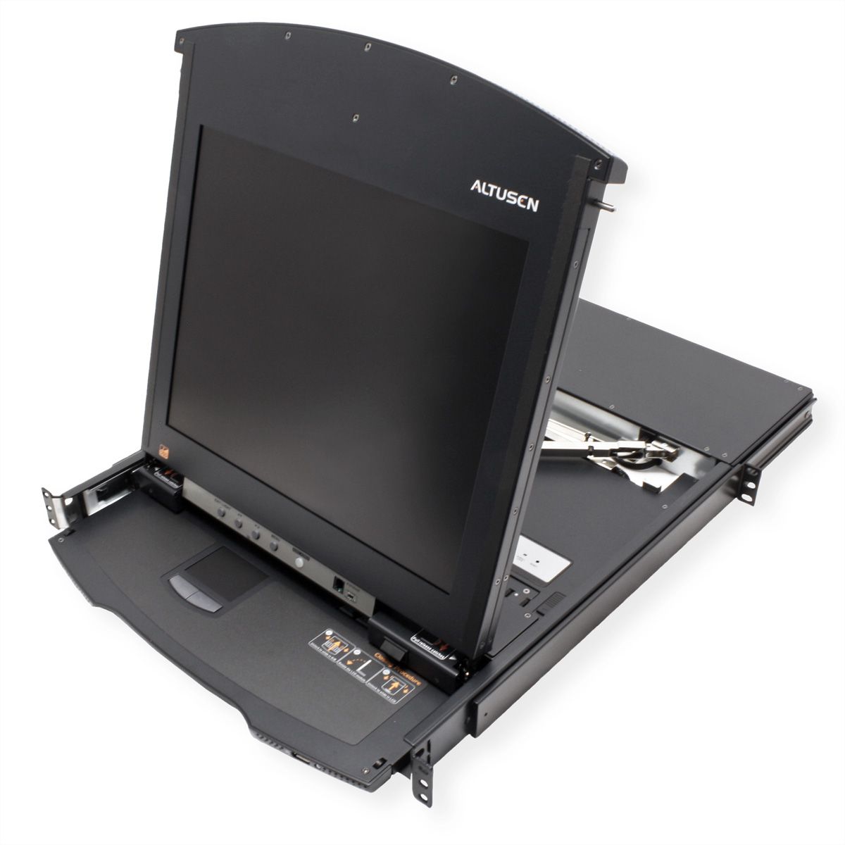 ATEN KL1516AiM KVM Over-IP Switch, 43cm TFT, VGA, PS/2-USB über Kat 5, 16 Ports, DE-Layout