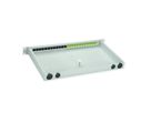 TELEGÄRTNER BASIS eco LWL-Panel mit Kupplungen, 12x LC Duplex, lindgrün, OM5