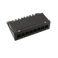 VALUE Keystone-Modulträger, 8-Port, schwarz