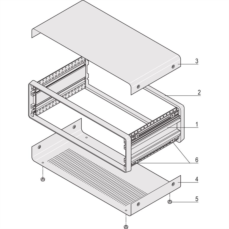 SCHROFF Gehäuse 4 HE - COMPAC PRO GEH.4HE 84TE 511T
