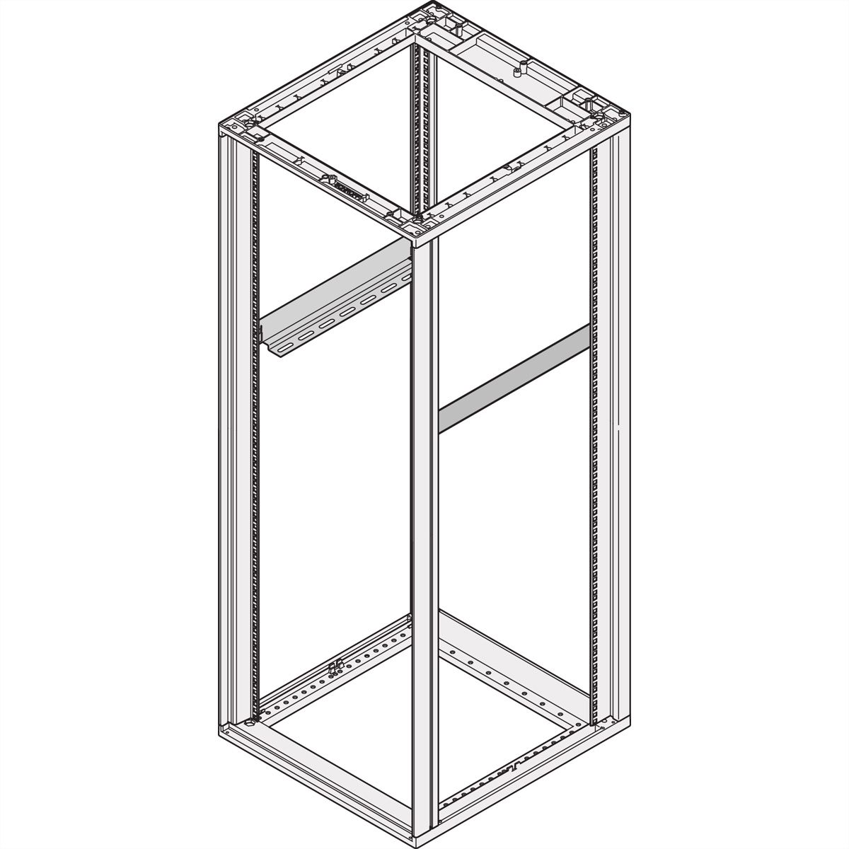 SCHROFF Gleitschiene - 19"GLEITSCHIENEN-SET 500T 2X