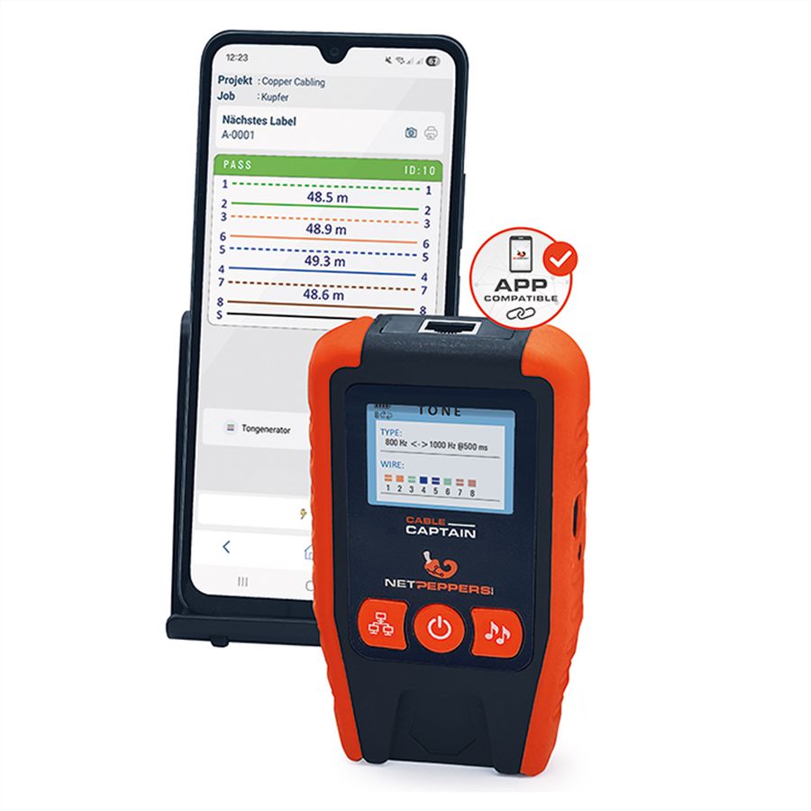 NetPeppers Cable Captain, Verifizierer mit App-Unterstützung