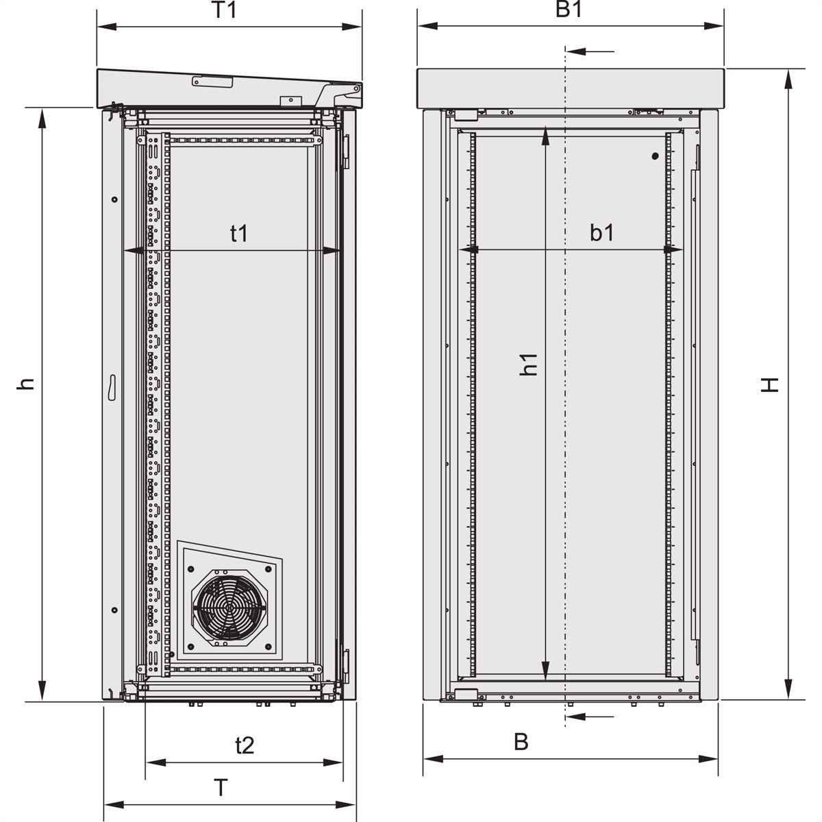 SCHROFF Modular VENT - OD MODUL.29HE 1300W 600T BEL.